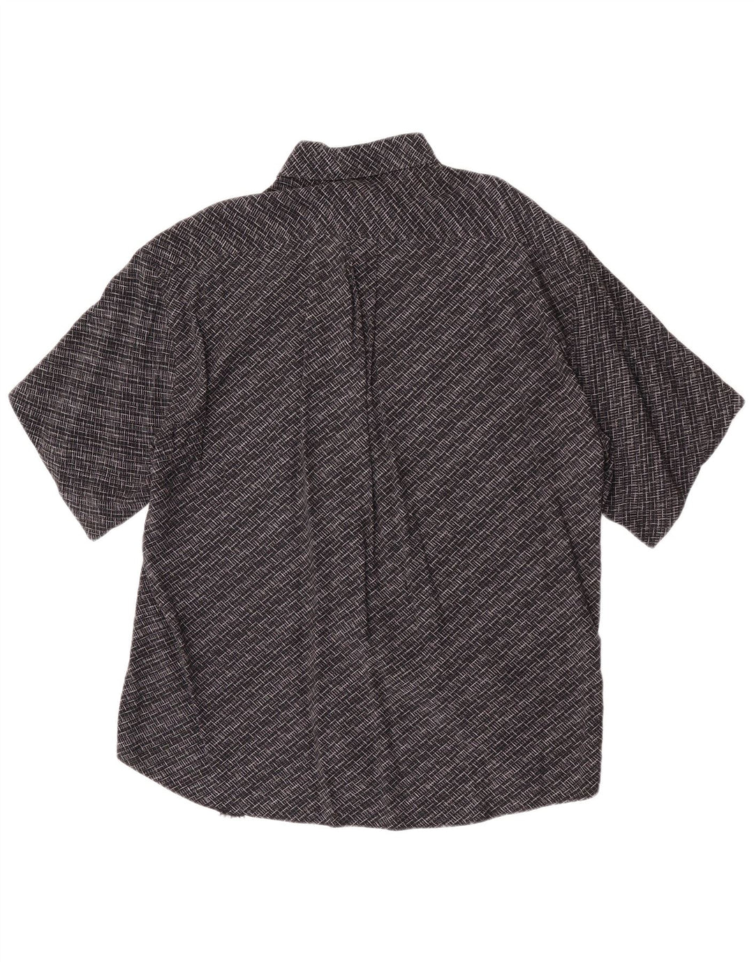 Camisa masculina de manga curta Tipo'S grande viscose geométrica preta