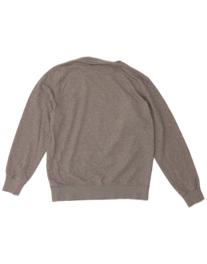Gant moletom masculino jumper médio cinza algodão