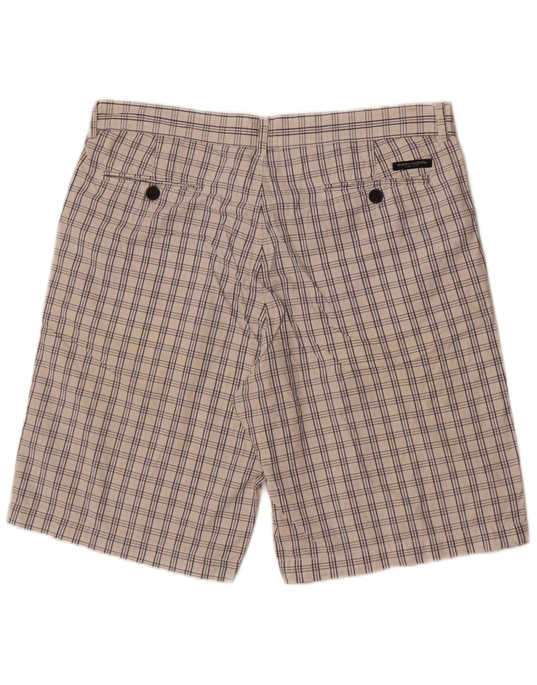 Marina Yachting Mens Chino Shorts IT 50 Grande W36 Xadrez Branco