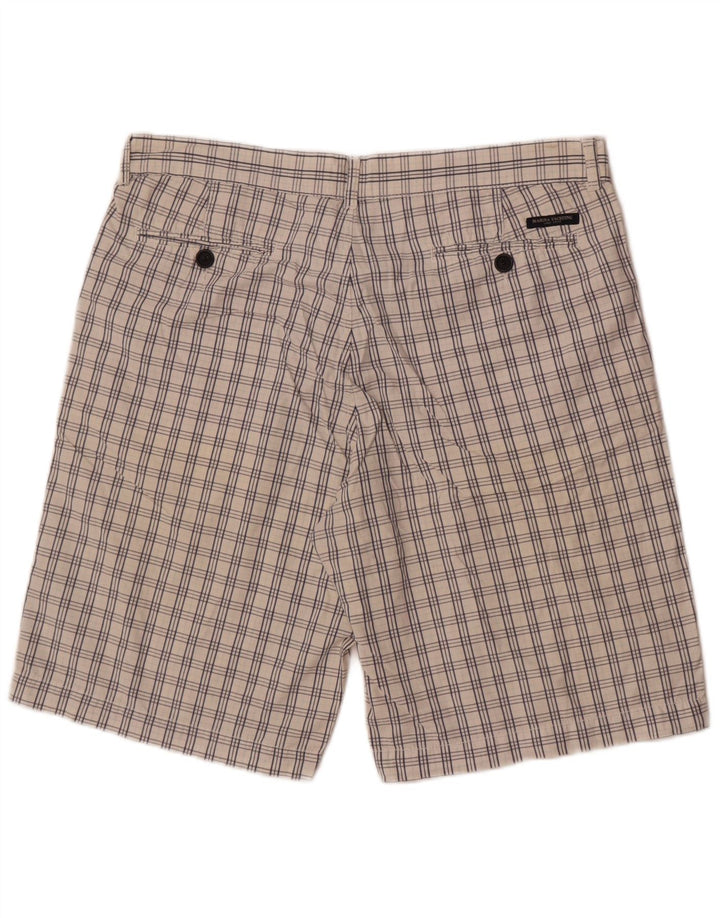 Marina Yachting Mens Chino Shorts IT 50 Grande W36 Xadrez Branco