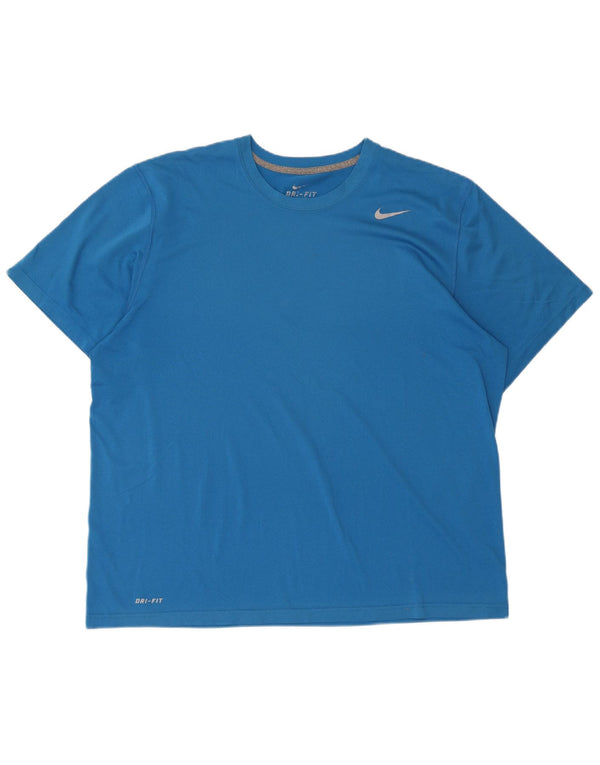 Nike Mens Dri Fit T-Shirt Top XL Blue