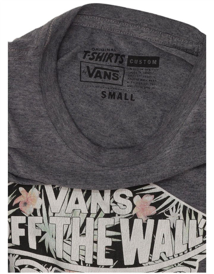 Camiseta masculina VANS Custom Fit Graphic top pequeno algodão azul marinho