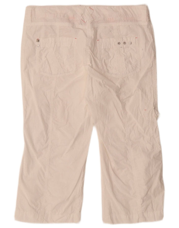 Calça Cargo Capri Feminina Marks & Spencer UK 10 Pequena W27 L19 Branca