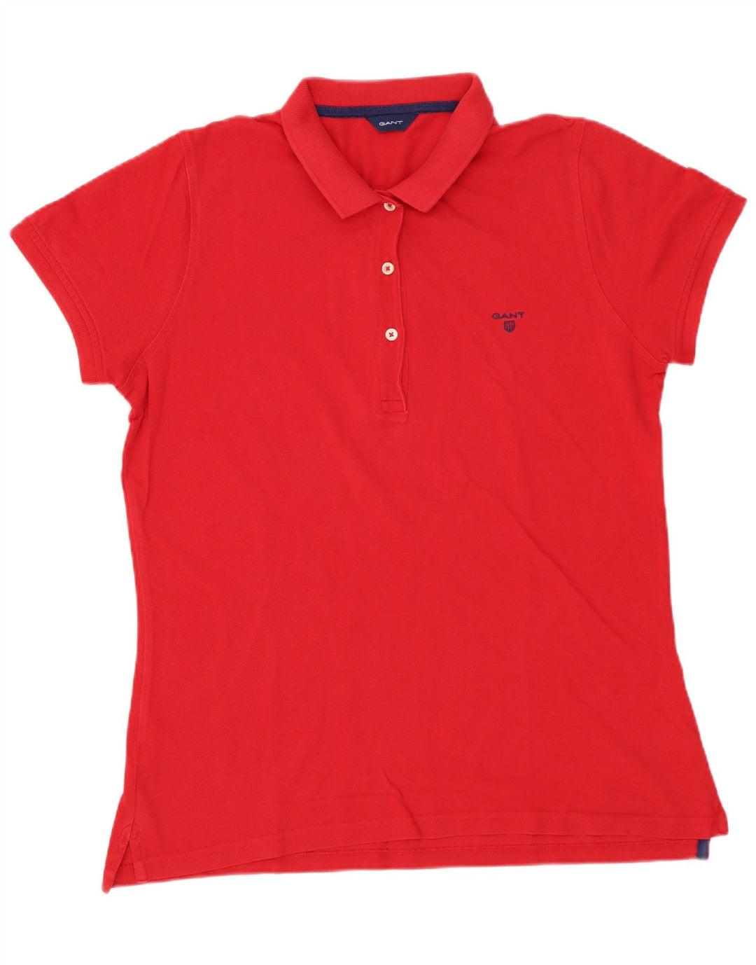 Camisa polo feminina GANT Reino Unido 16 grande algodão vermelho