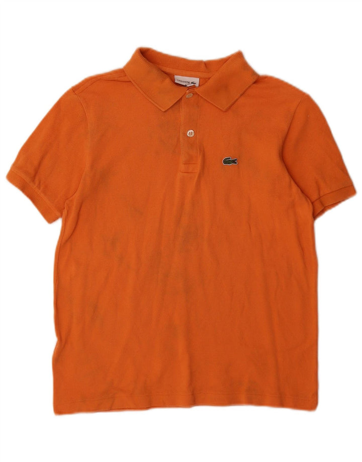 Polo Lacoste Menino 13-14 Anos Laranja Algodão