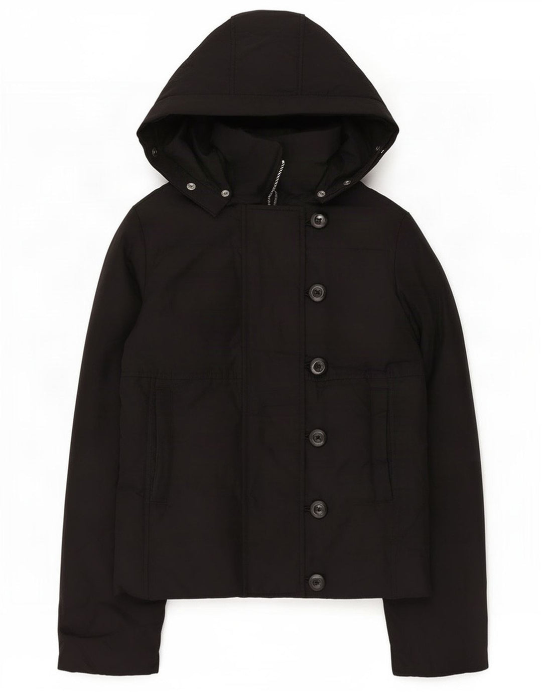 Jaqueta corta-vento feminina com capuz Gap UK 6 XS poliéster preto