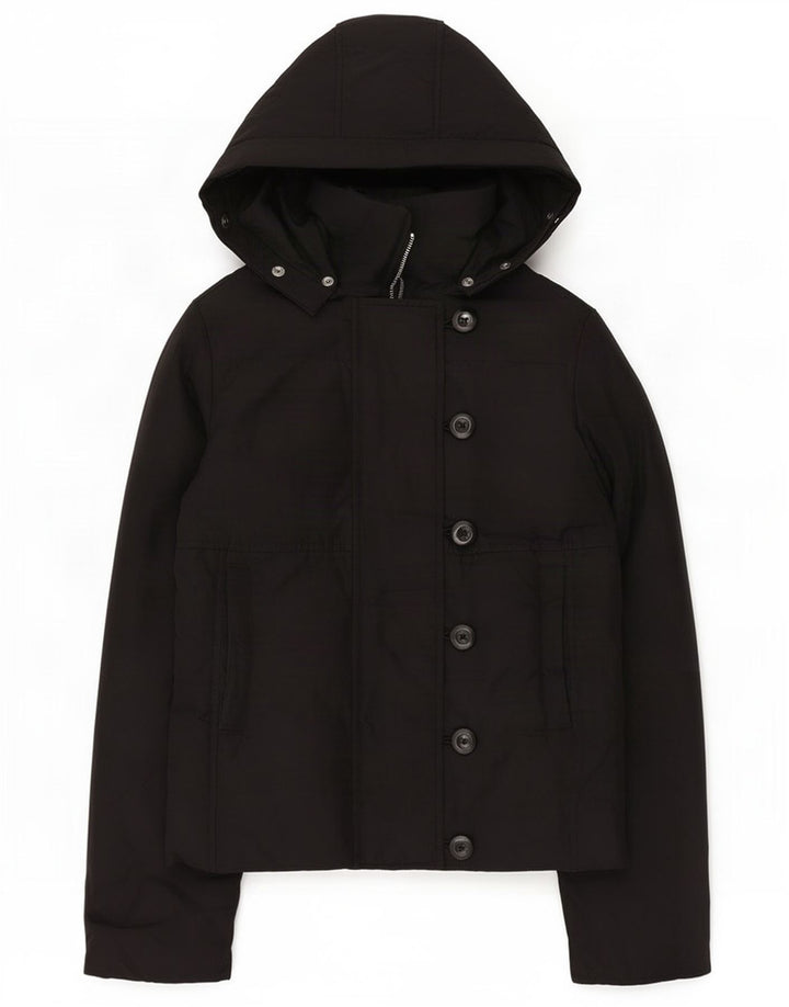 Jaqueta corta-vento feminina com capuz Gap UK 6 XS poliéster preto