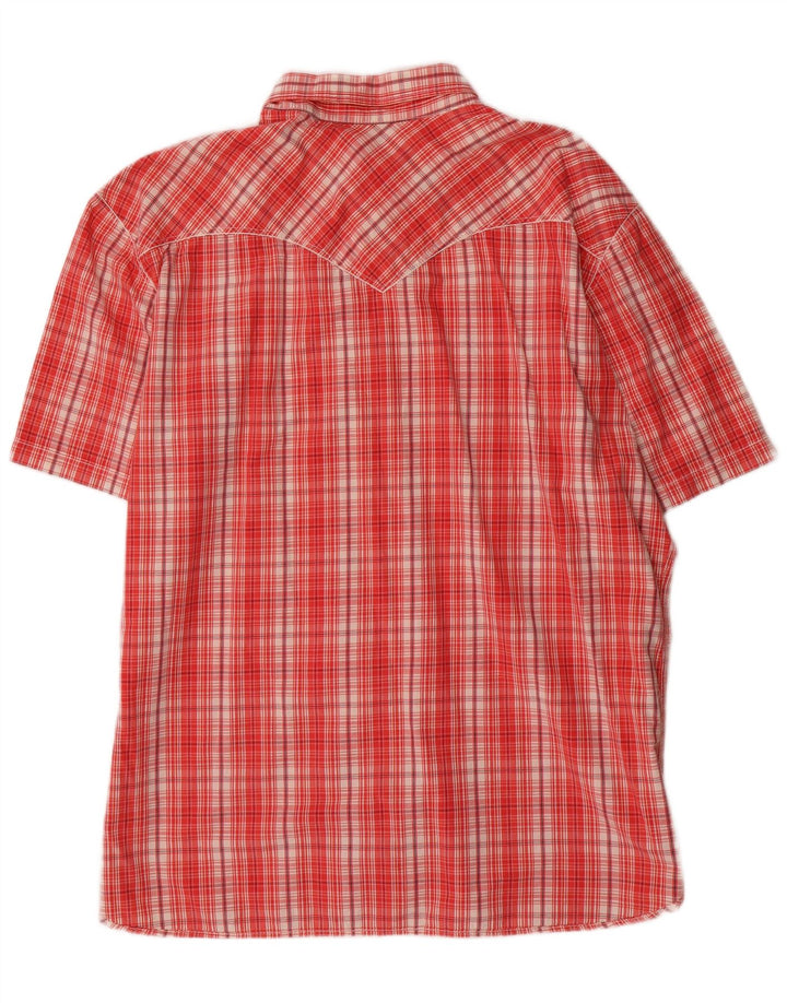Camisa masculina de manga curta Levi's Denizen 2XL algodão xadrez vermelho