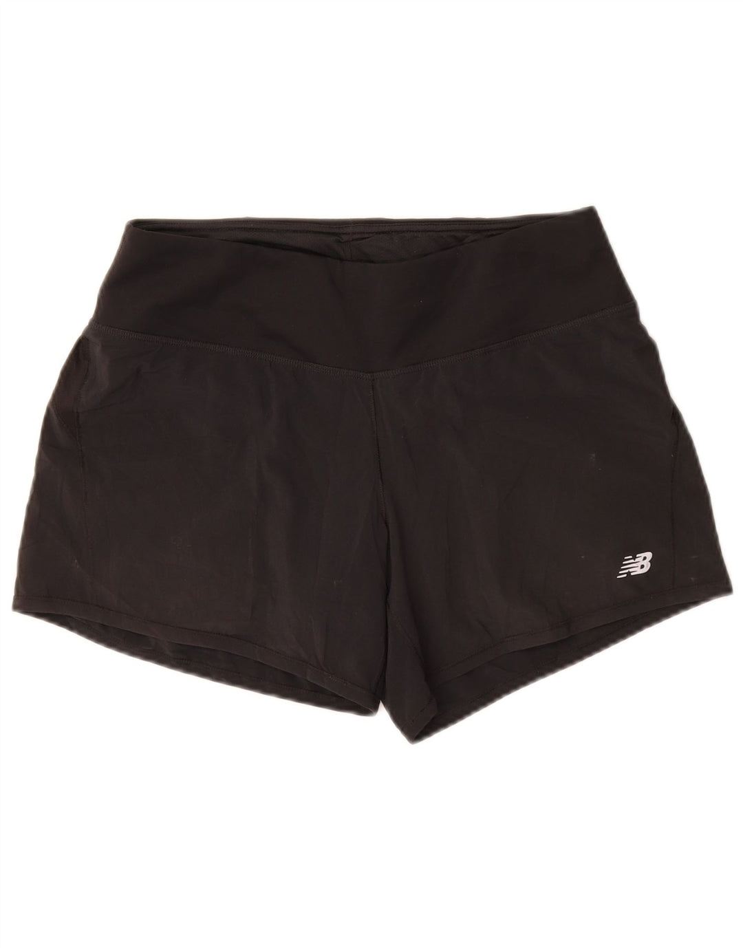 Shorts esportivos femininos New Balance UK 12 poliéster preto médio