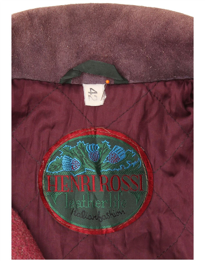 Jaqueta corta-vento feminina Henri Rossi EU 42 grande couro multicolorido