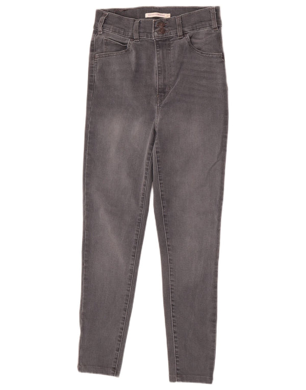 Calça jeans feminina Levi's Mile High Super Skinny W27 L28 cinza algodão