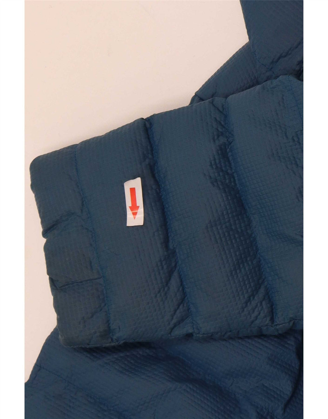 Jaqueta acolchoada com capuz feminina Adidas UK 10 pequena azul marinho nylon