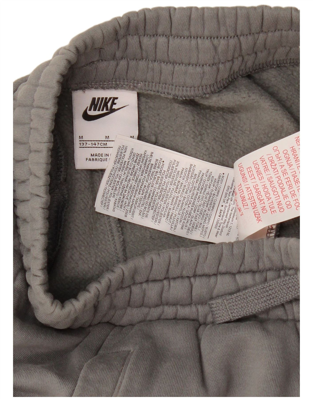 Shorts esportivos masculinos NIKE 10-11 anos cinza médio algodão