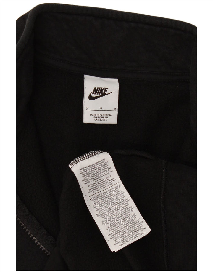 Moletom masculino Nike com zíper e gola alta de algodão preto médio