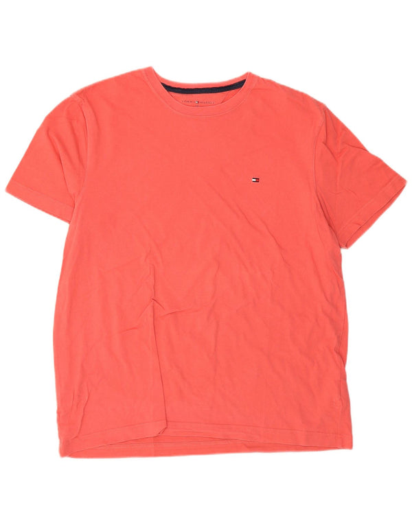 Tommy Hilfiger Mens T-Shirt Top Large Pink Cotton