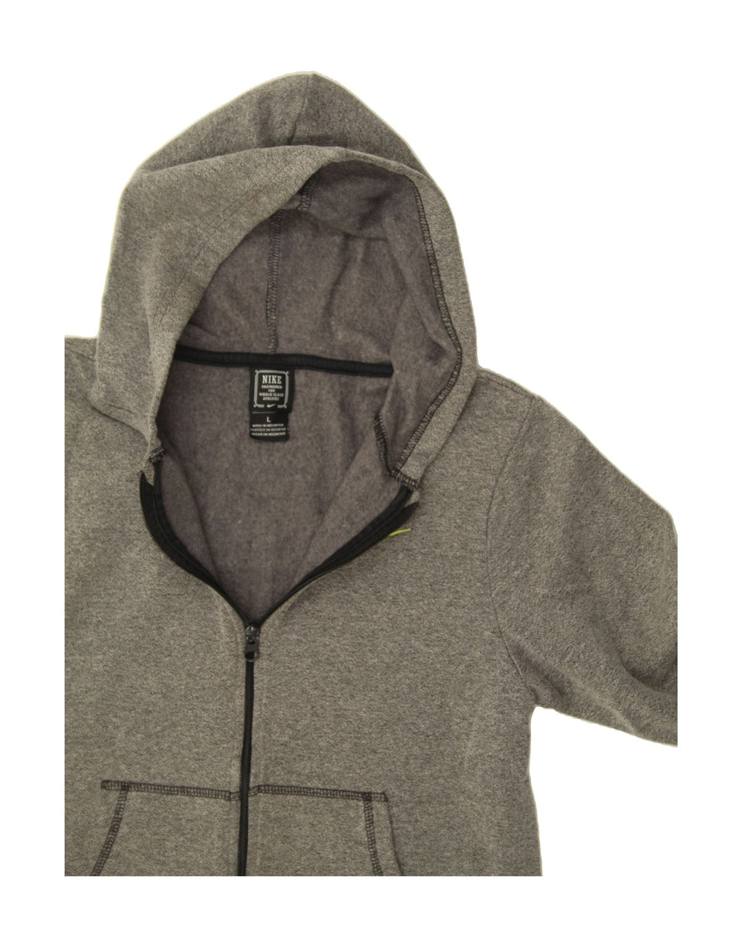NIKE Boys Zip Hoodie Sweater 12-13 Years Large Grey Cotton Vintage Nike and Second-Hand Nike from Messina Hembry 