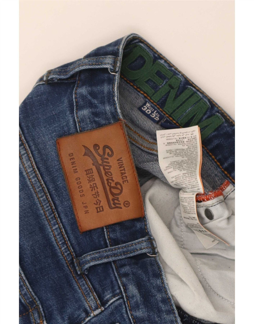 Jeans Superdry Feminino Slim W30 L32 Azul Algodão