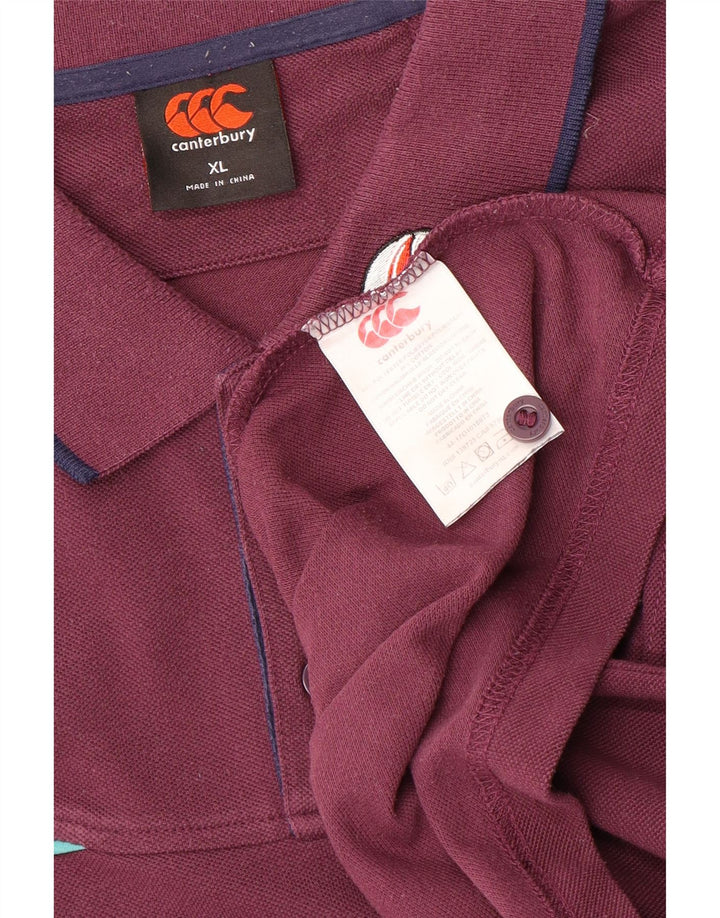 Camisa polo masculina IRFU CANTERBURY XL poliéster roxo