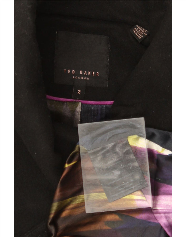 Trench coat feminino TED BAKER tamanho 2 pequeno de lã preta