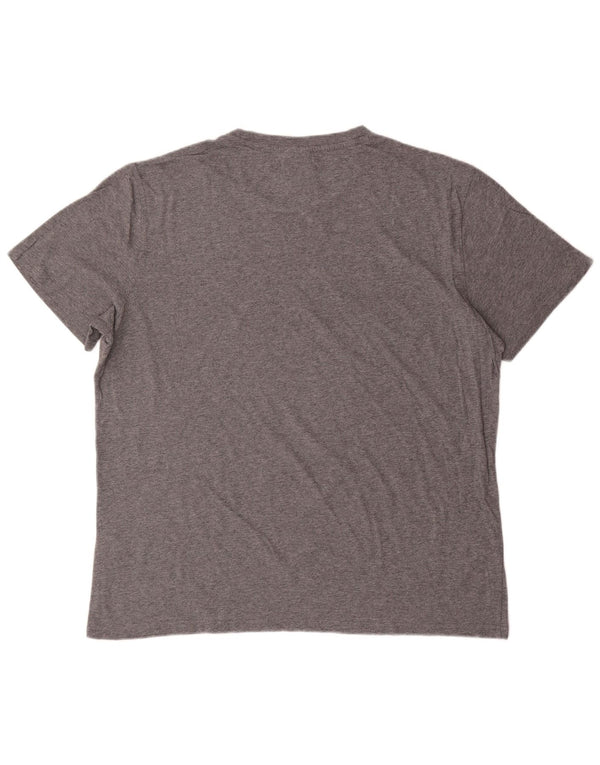 Camiseta gráfica masculina Champion 2XL algodão manchado cinza