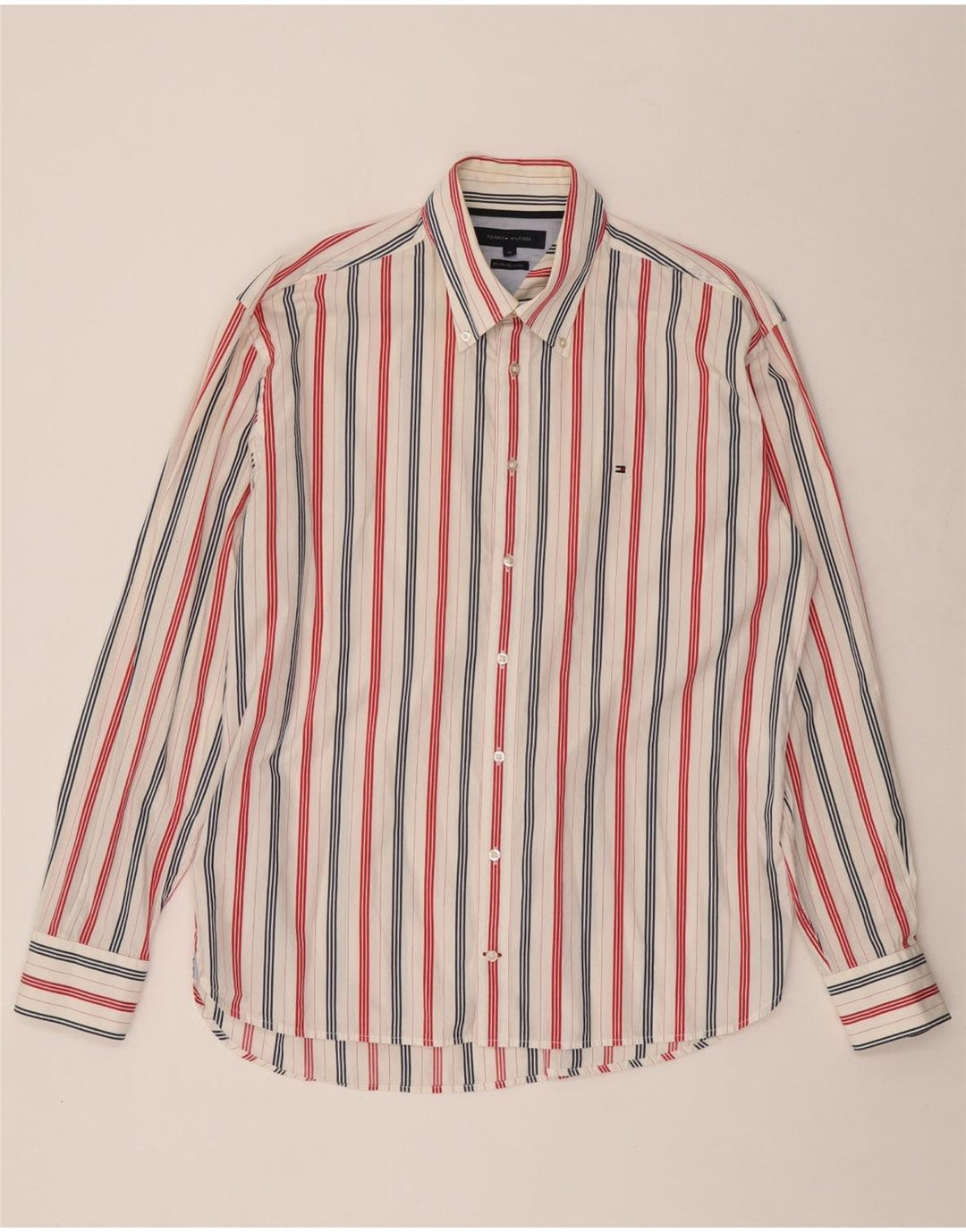 Camisa masculina TOMMY HILFIGER XL listrada branca