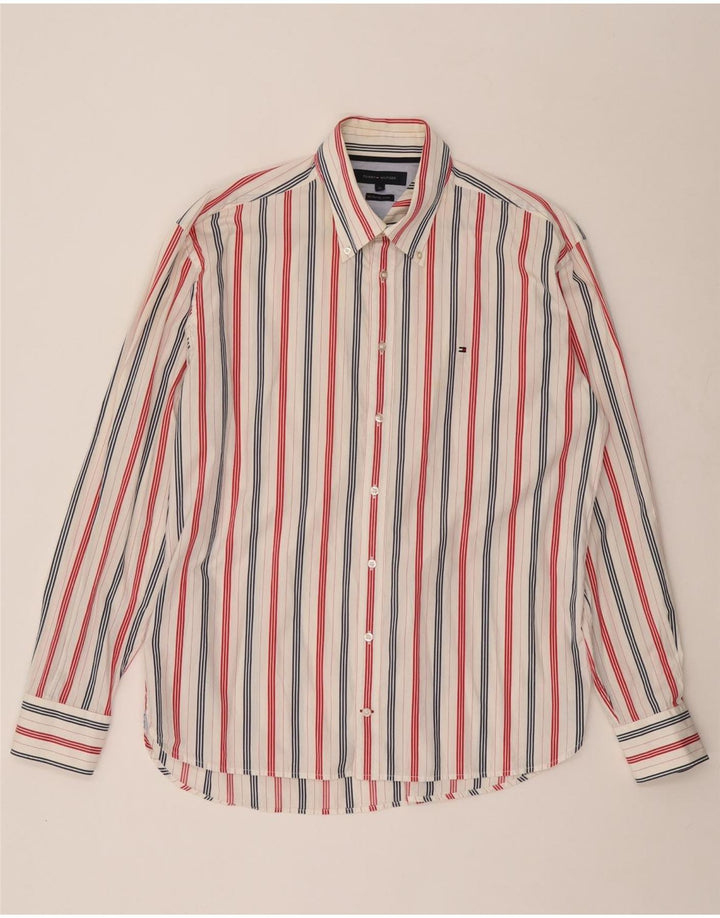 Camisa masculina TOMMY HILFIGER XL listrada branca