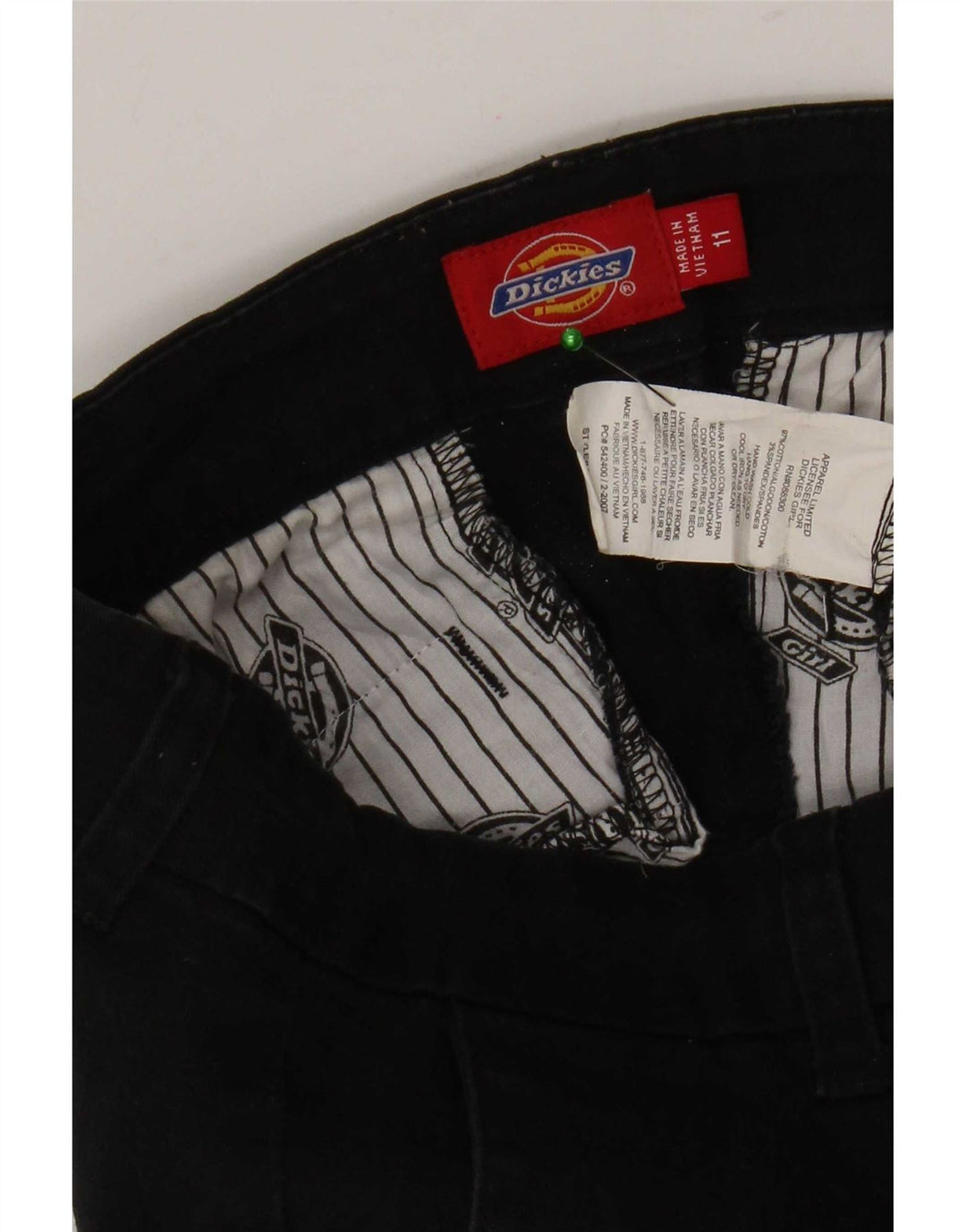 Shorts Chino feminino Dickies US 11 grande W32 algodão preto