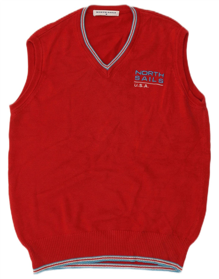 North Sails Mens Colete Regata Médio Algodão Vermelho