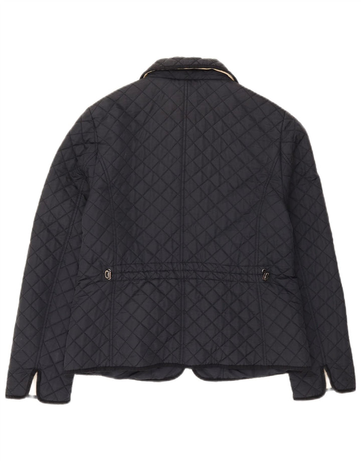 Jaqueta acolchoada feminina Hobbs UK 12 poliamida azul marinho médio