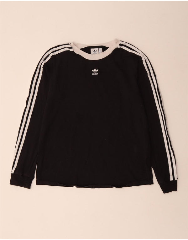 Top Feminino Adidas Manga Longa UK 16 Grande Preto