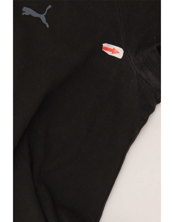 Camisa polo feminina Puma UK 14 grande algodão preto