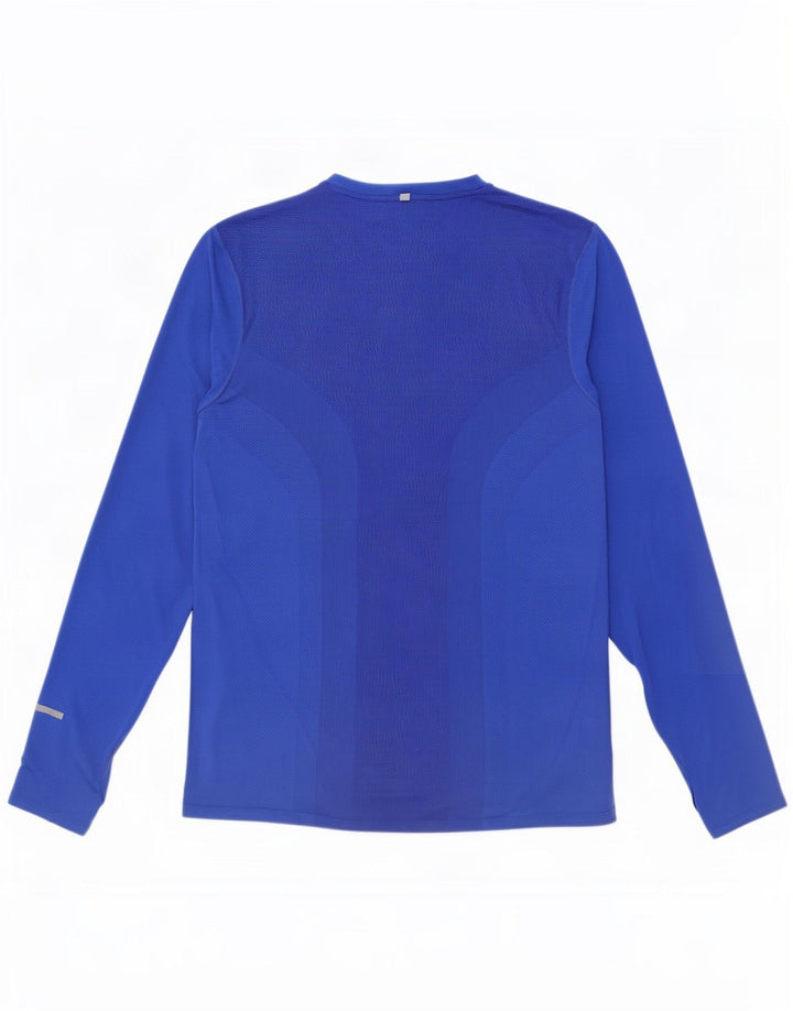 Nike Mens Dri Fit Top Manga Longa Médio Poliéster Azul