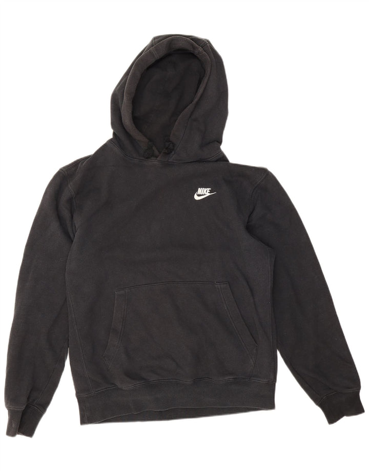 NIKE Mens Hoodie Jumper Pequeno Algodão Preto