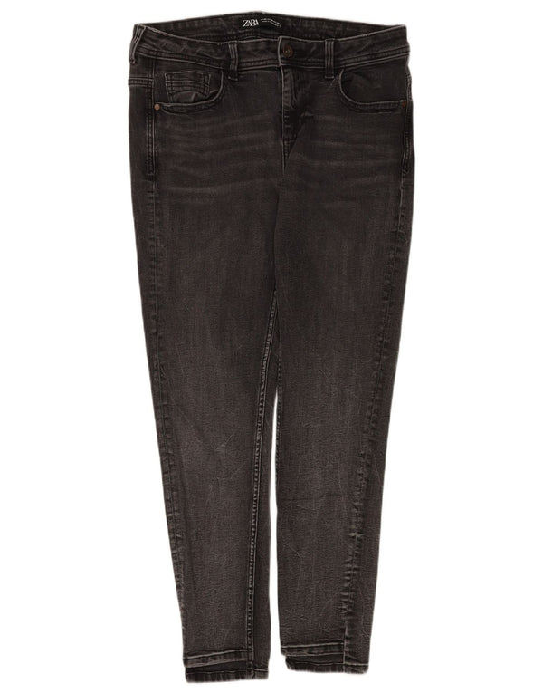 Zara Jeans Skinny Feminino EU 40 Médio W30 L28 Algodão Cinza