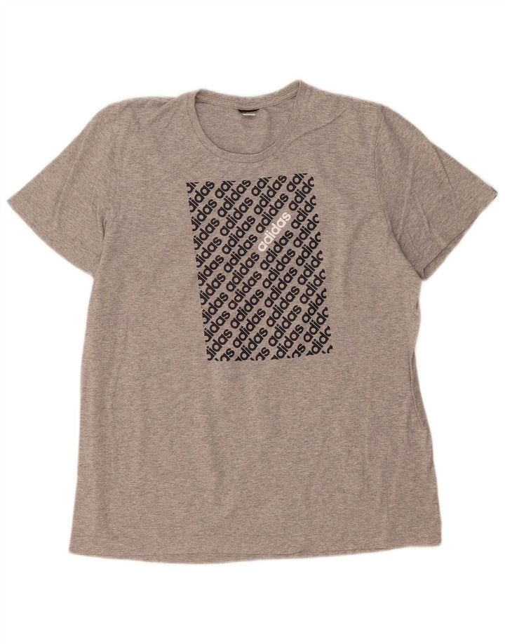 Camiseta masculina ADIDAS Graphic cinza médio