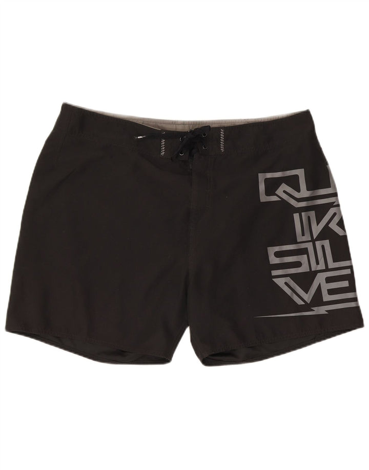 Quiksilver Mens Graphic Natação Shorts XL Poliéster Preto