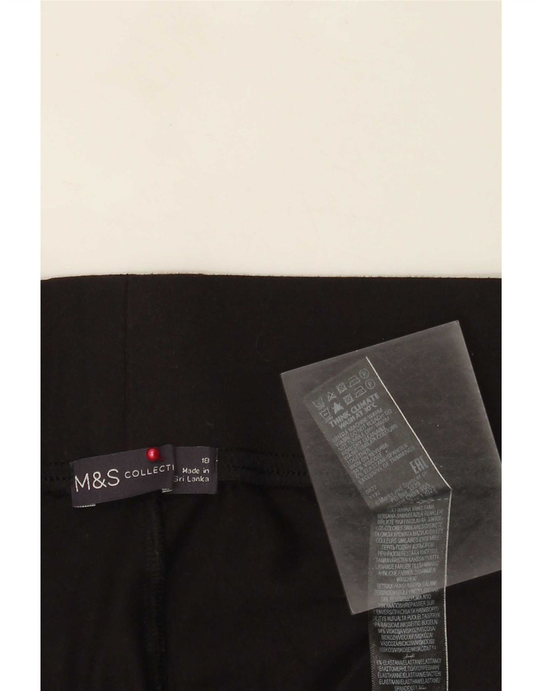 Leggings femininos Marks & Spencer Reino Unido 18 XL preto viscose