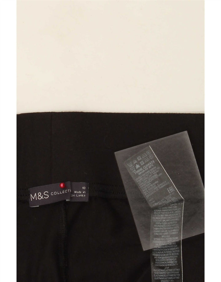 Leggings femininos Marks & Spencer Reino Unido 18 XL preto viscose