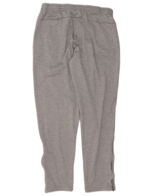 Calça de treino masculina Adidas grande poliéster cinza