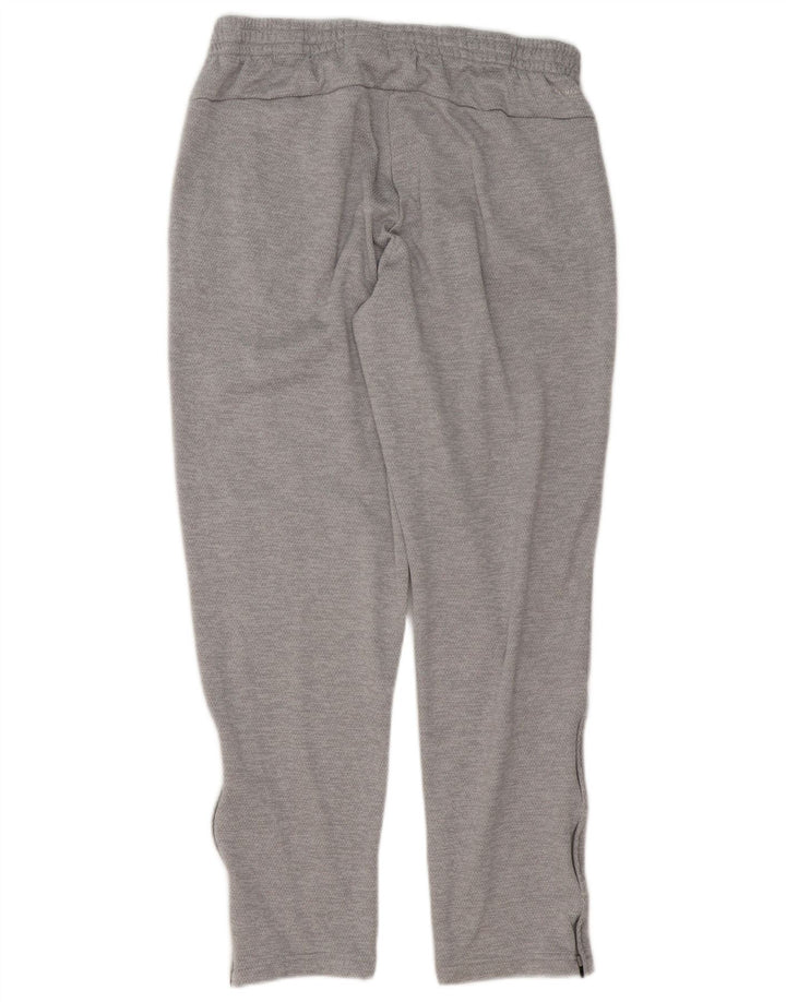 Calça de treino masculina Adidas grande poliéster cinza