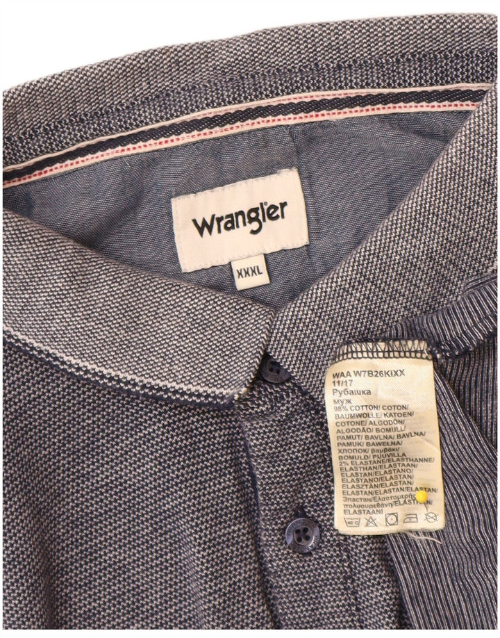 Camisa polo masculina Wrangler 3XL algodão azul marinho