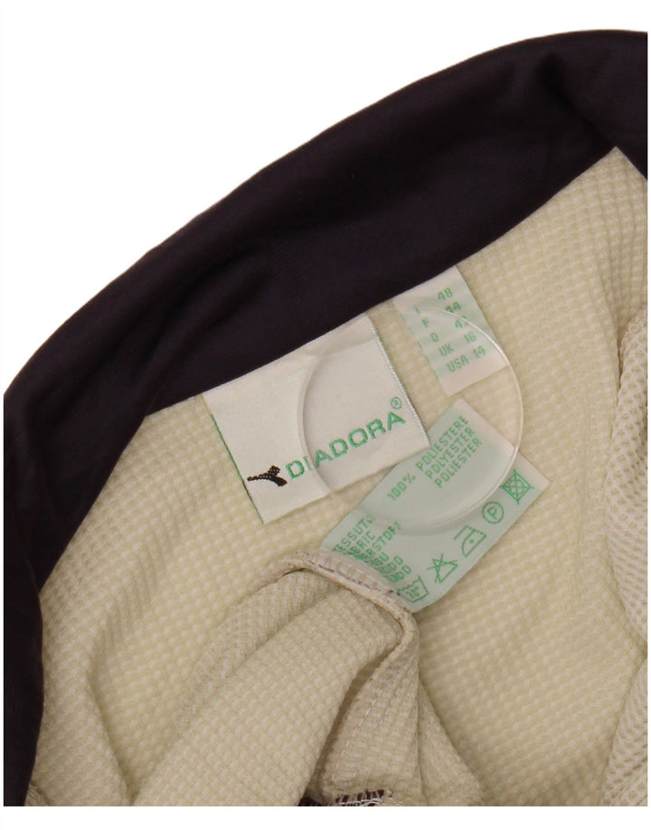 Jaqueta feminina de treino DIADORA UK 16 grande bloco colorido branco