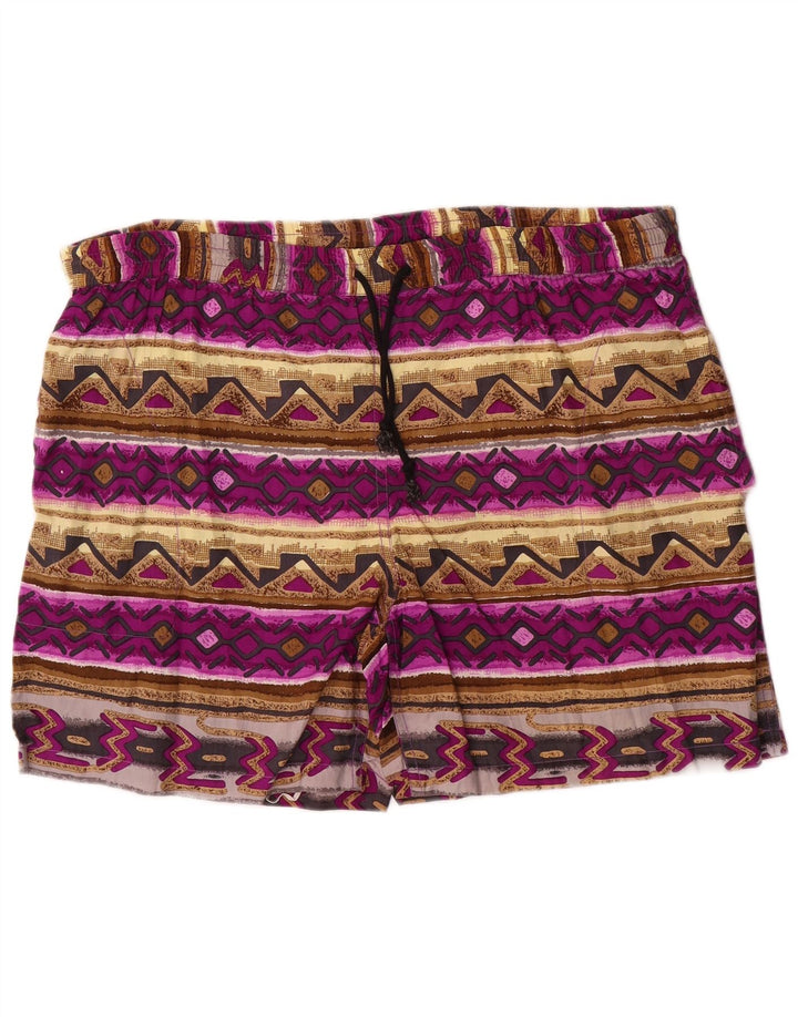 Shorts de natação masculino Santostefano grande algodão Fair Isle multicolorido