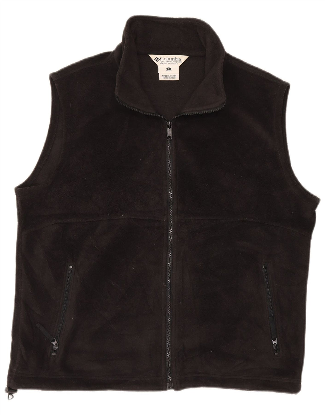 Colete de lã feminino COLUMBIA UK 16 grande poliéster preto