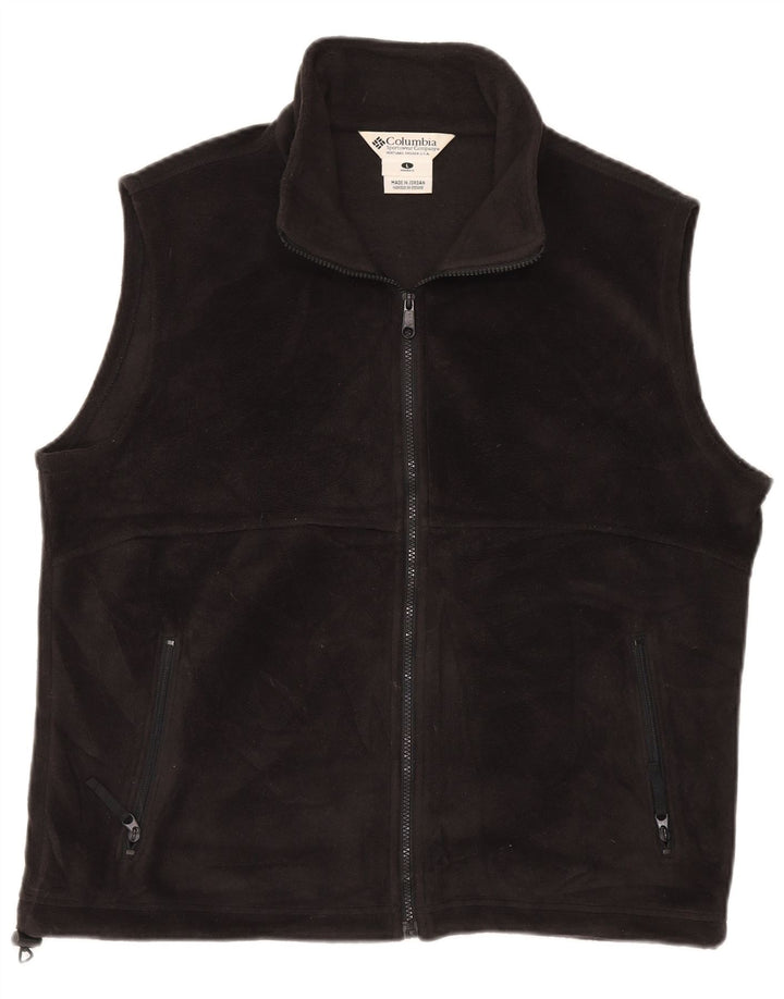 Colete de lã feminino COLUMBIA UK 16 grande poliéster preto