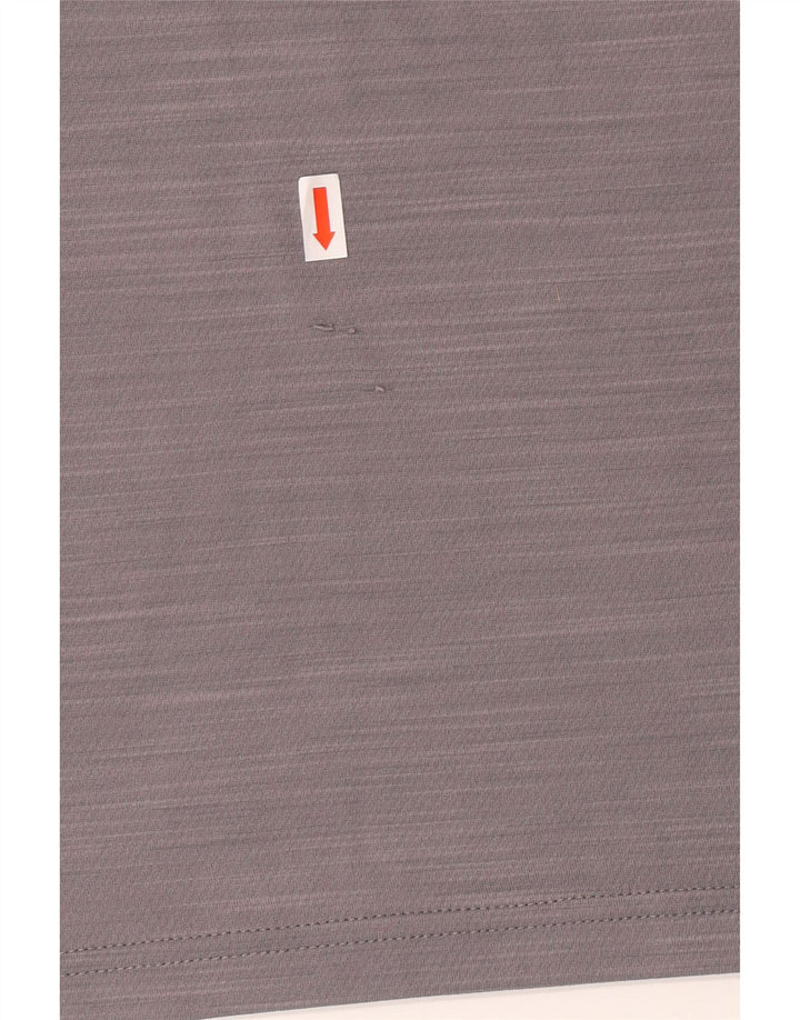 Camiseta feminina Nike Dri Fit UK 16 grande poliéster manchado cinza