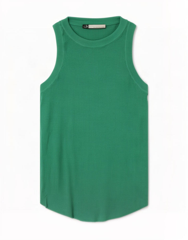Colete feminino Zara UK 12 viscose verde médio