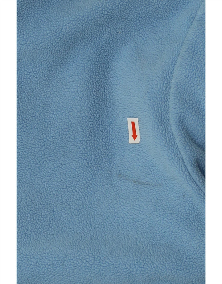 Suéter de lã feminino Fila com zíper e gola UK 14 grande azul poliéster