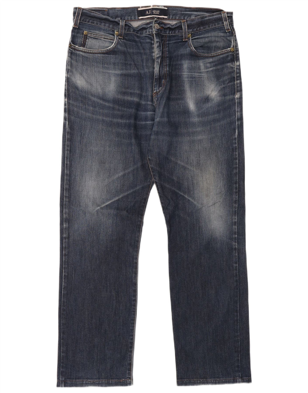 ARMANI Calça Jeans Reta Masculina W36 L30 Azul