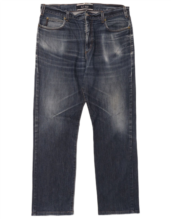 ARMANI Calça Jeans Reta Masculina W36 L30 Azul
